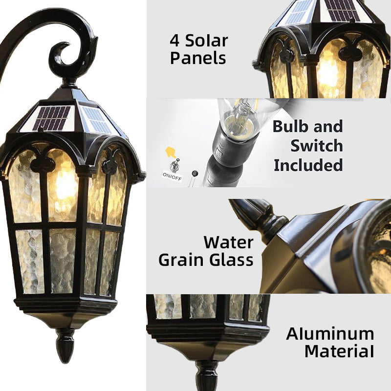 Solar Rustic Ancient Roman Cross Outdoor Wall Light
