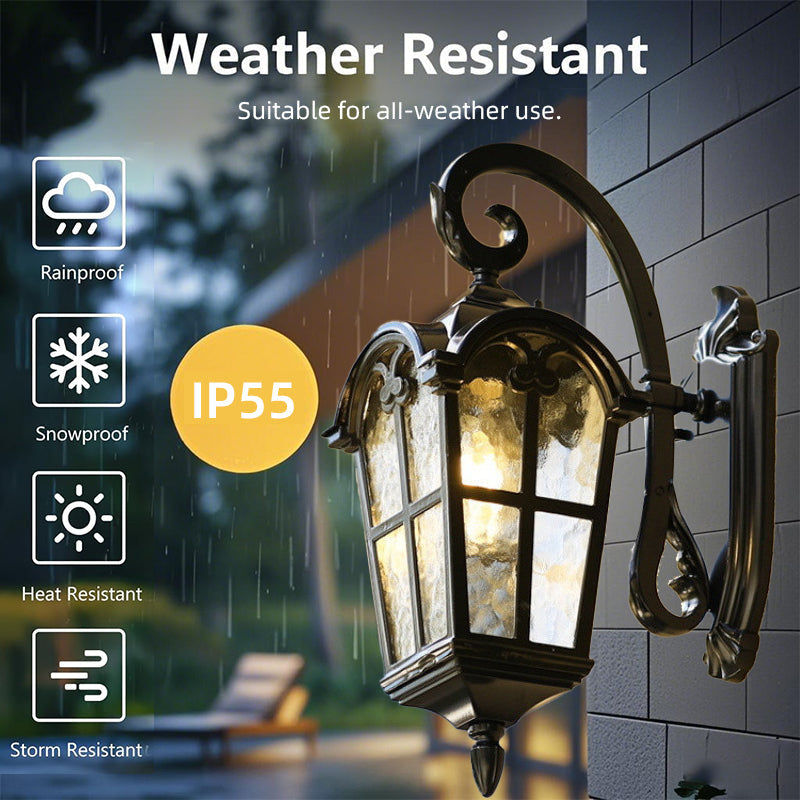 Solar Rustic Ancient Roman Cross Outdoor Wall Light