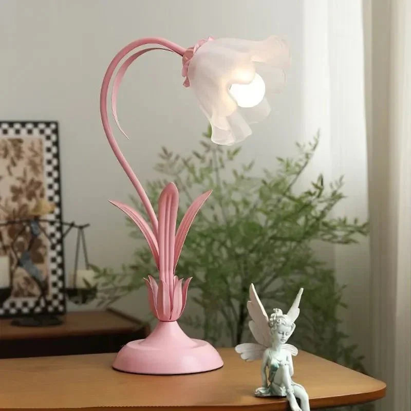 Vintage French Style Flower Table Lamp