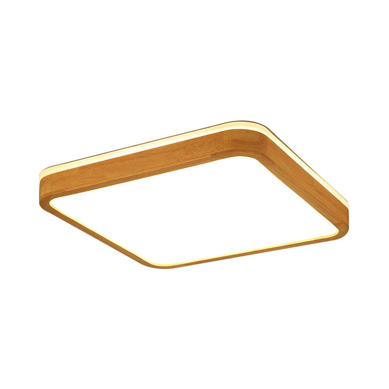 Wood Flush Mount Lamp