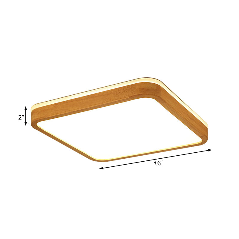 Wood Flush Mount Lamp