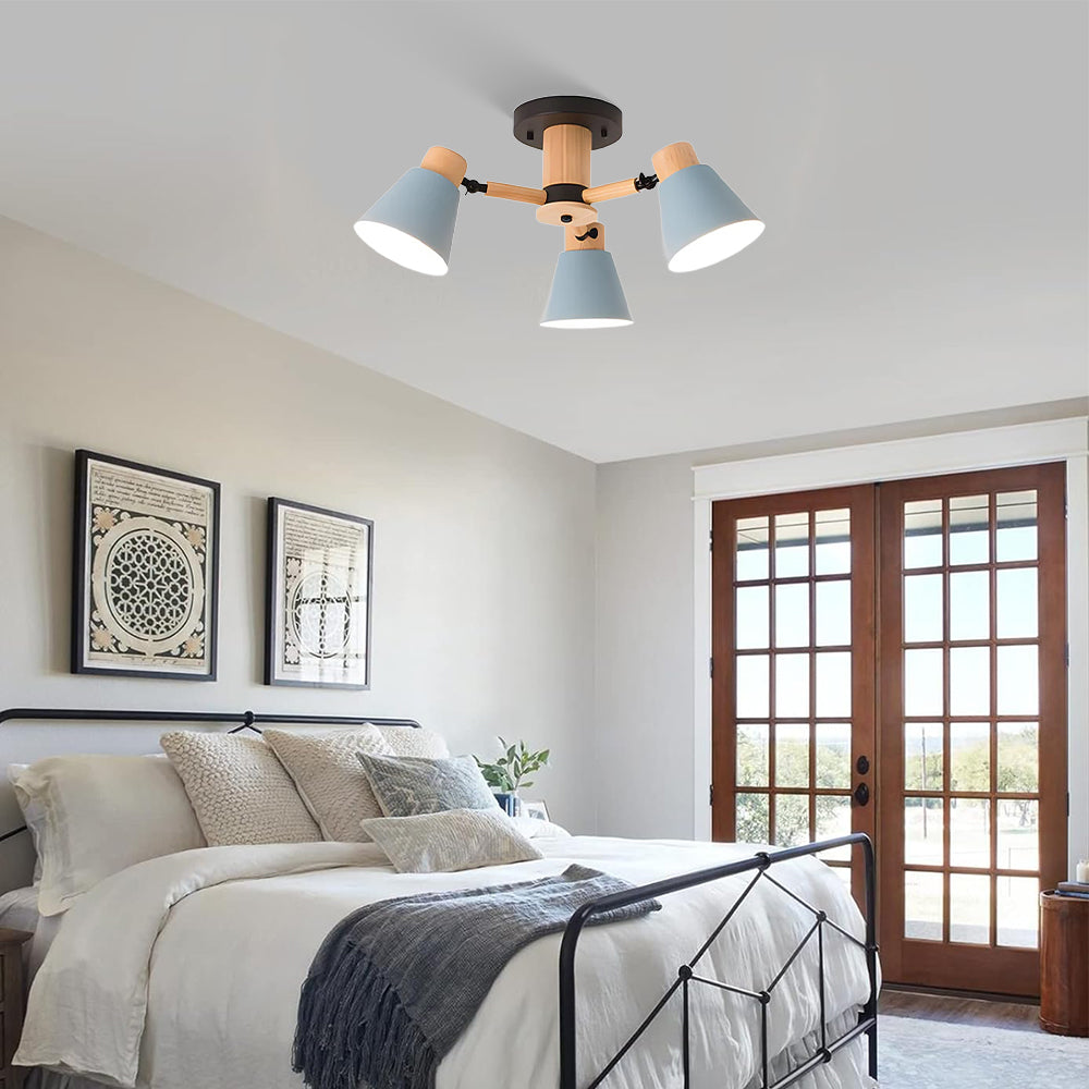 Wooden Flush Mount Ceiling Light
