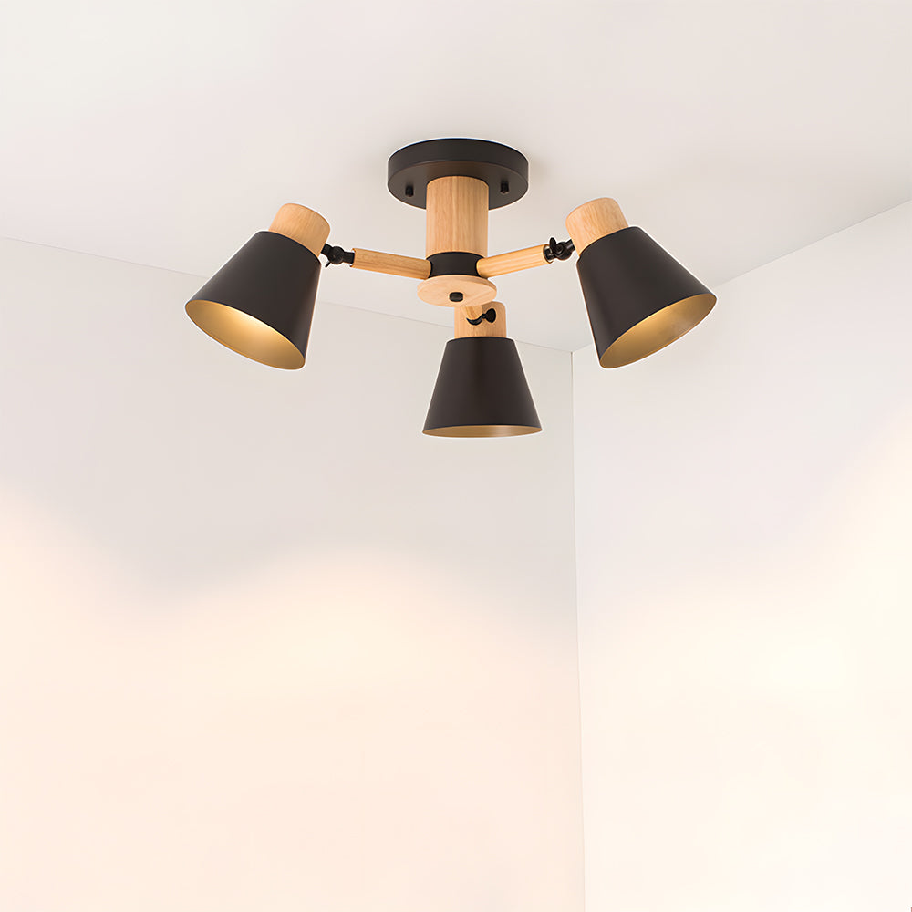 Wooden Flush Mount Ceiling Light