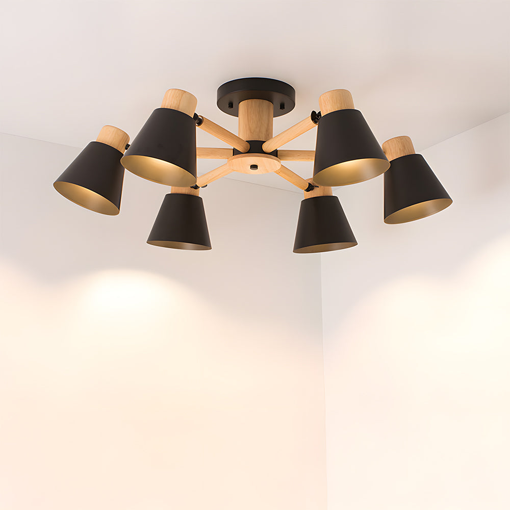 Wooden Flush Mount Ceiling Light