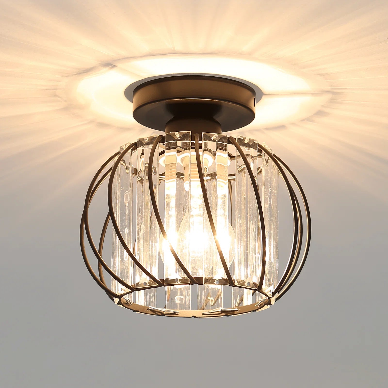 Set of 2 Simple Luxury Glass Hallway Ceiling Light