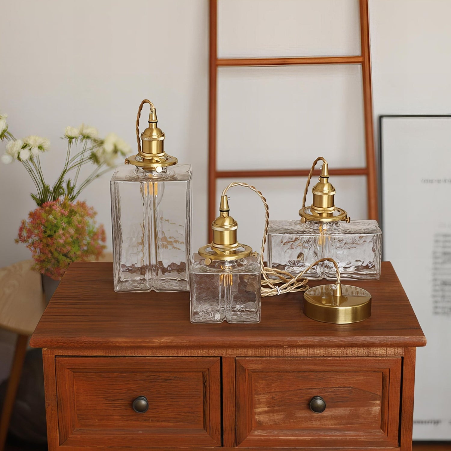 Fatima Modern Retro Hanging Glass Lamp