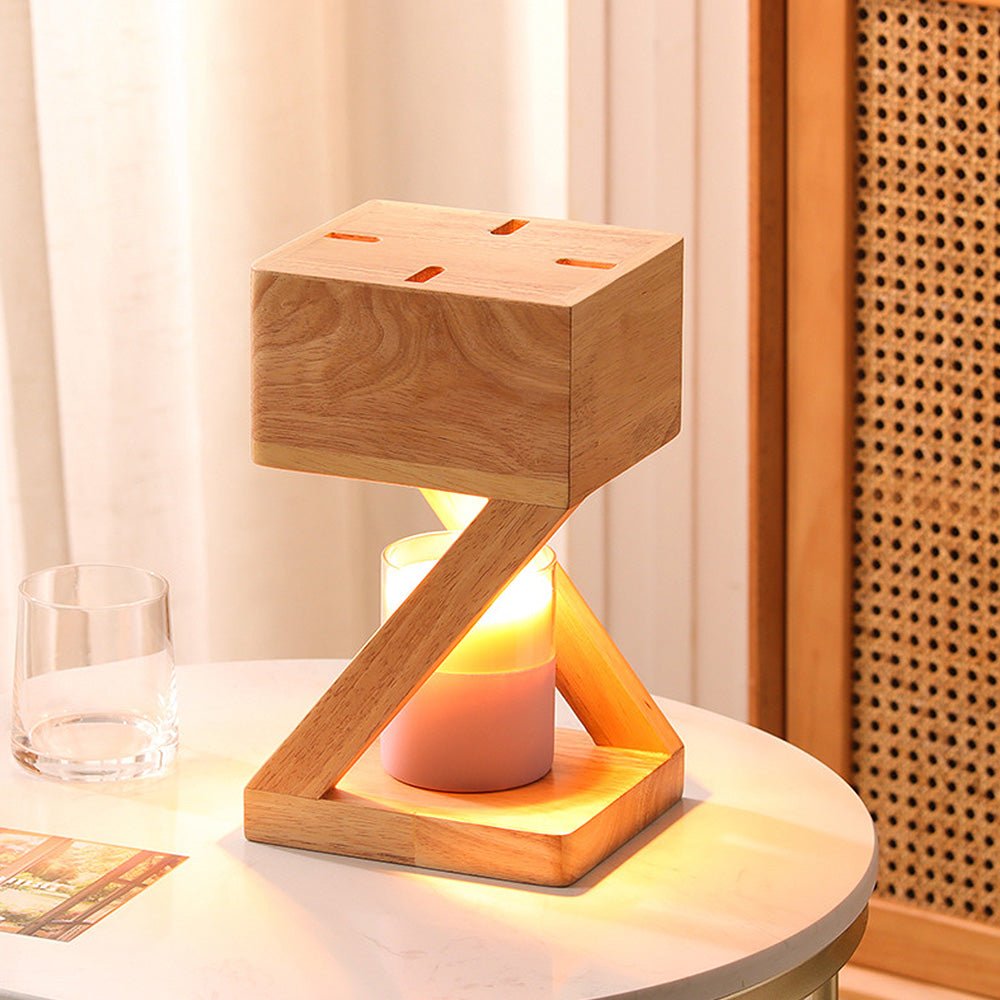 Wood Candle Warmer Lamp