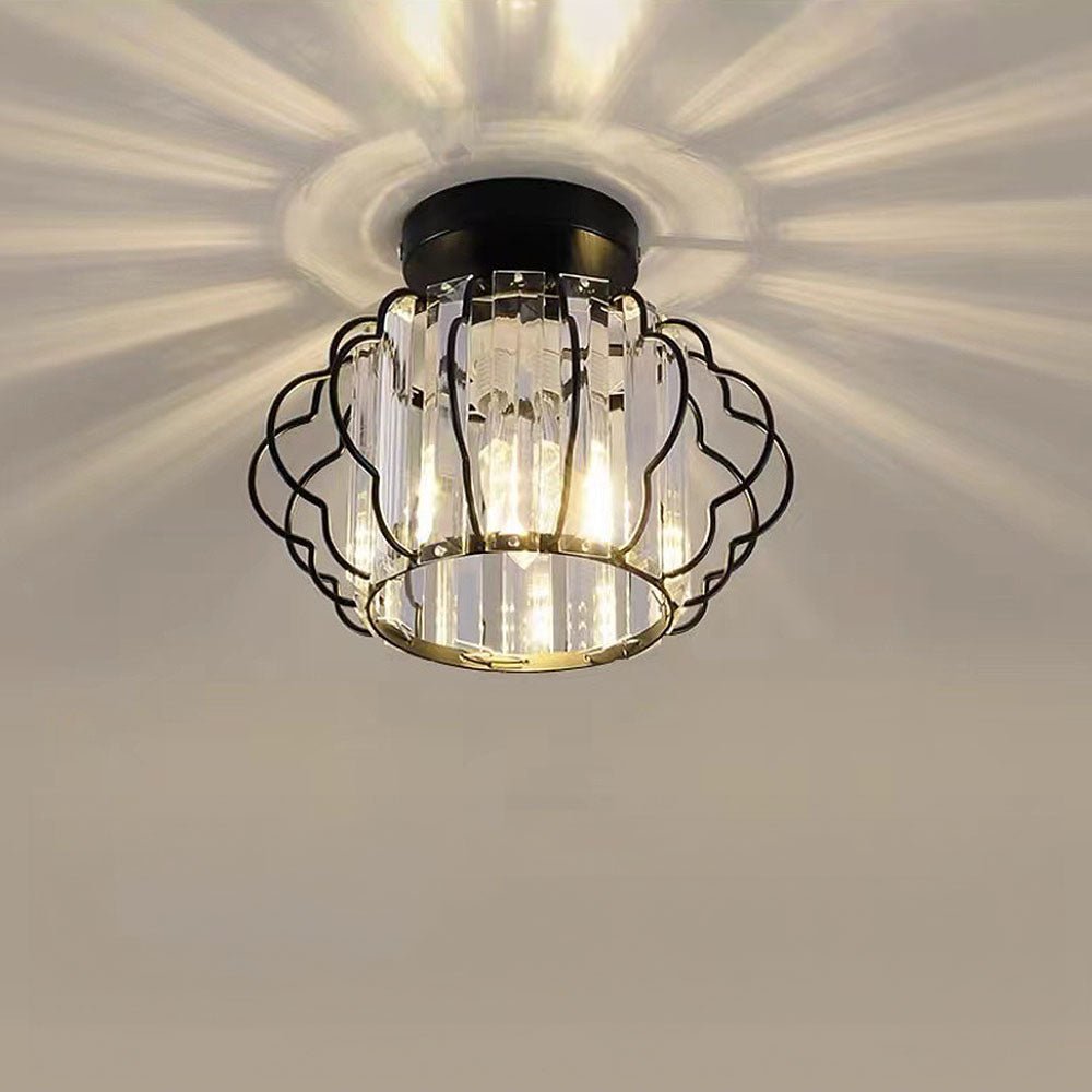 Luxurious Gold Crystal Ceiling Light