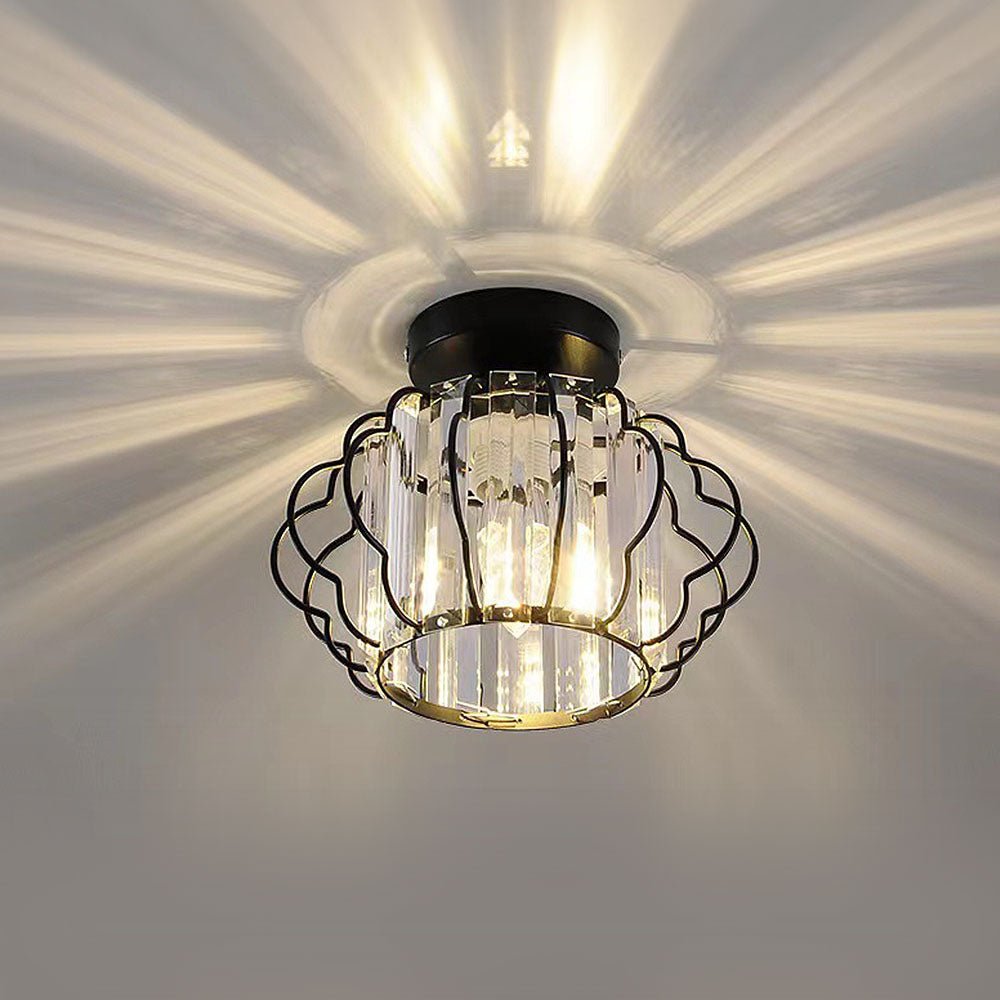 Luxurious Gold Crystal Ceiling Light