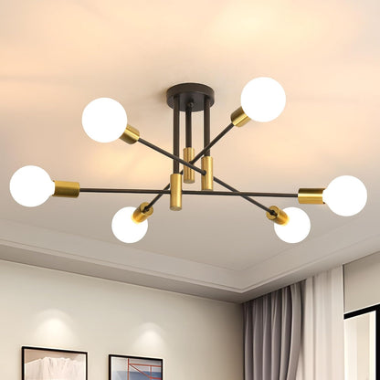Variant image for Modern Nordic Black Ceiling Light | Flush Mount Ceiling Light | LED Ceiling Lights | Ceiling Light Fixture | Contemporary Design – Emeglin-2