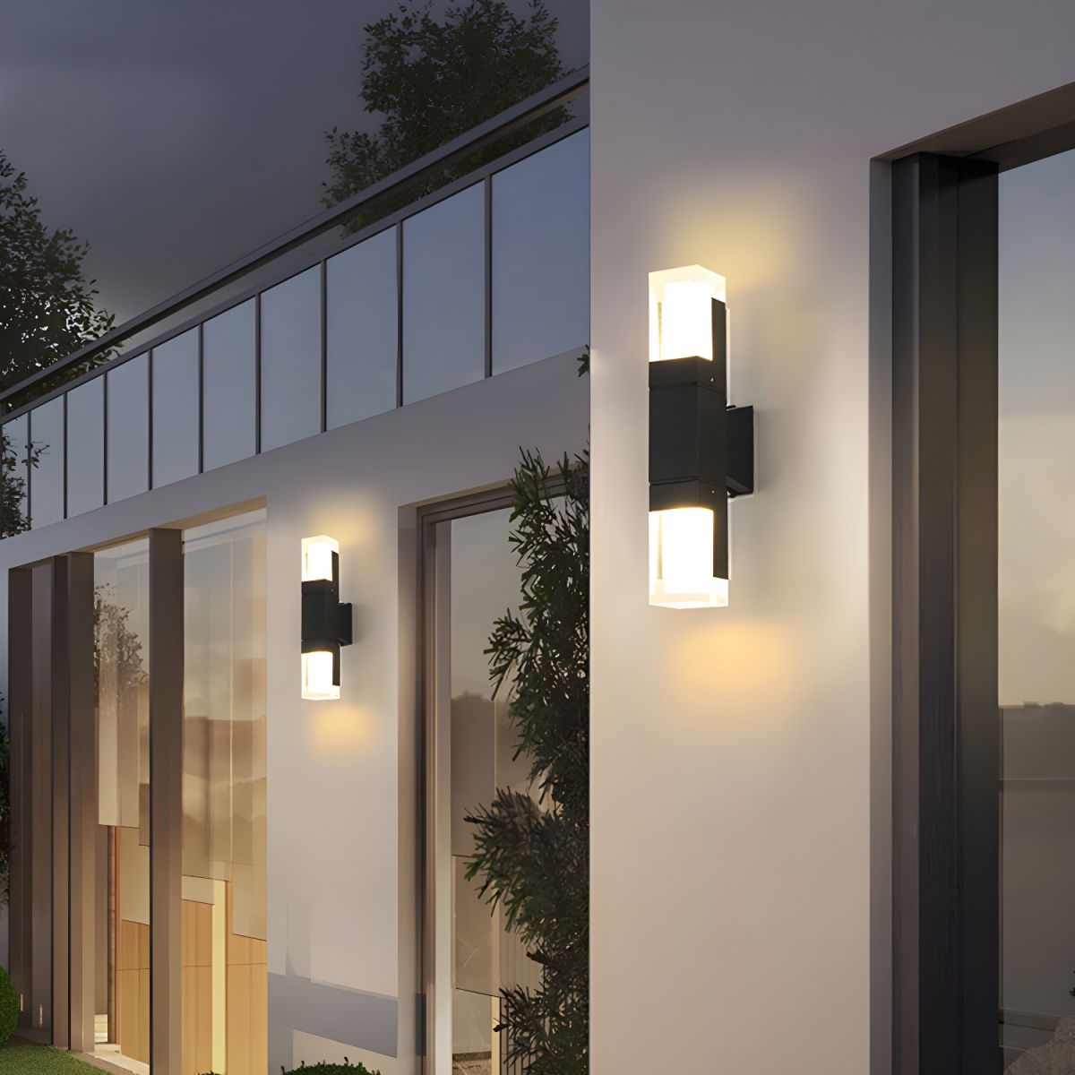 Variant image for Black LED Outdoor Wall Lights | Outdoor Wall Lights | Modern Outdoor Wall Lights | Exterior Wall Lights | Garden Wall Lights – Emeglin-6