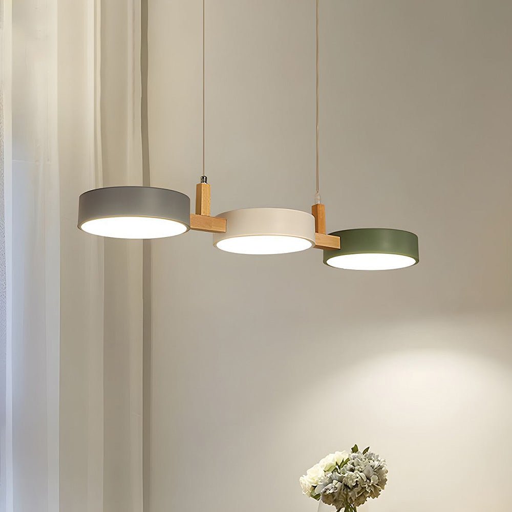 Contemporary Metal Cylinder Pendant Light
