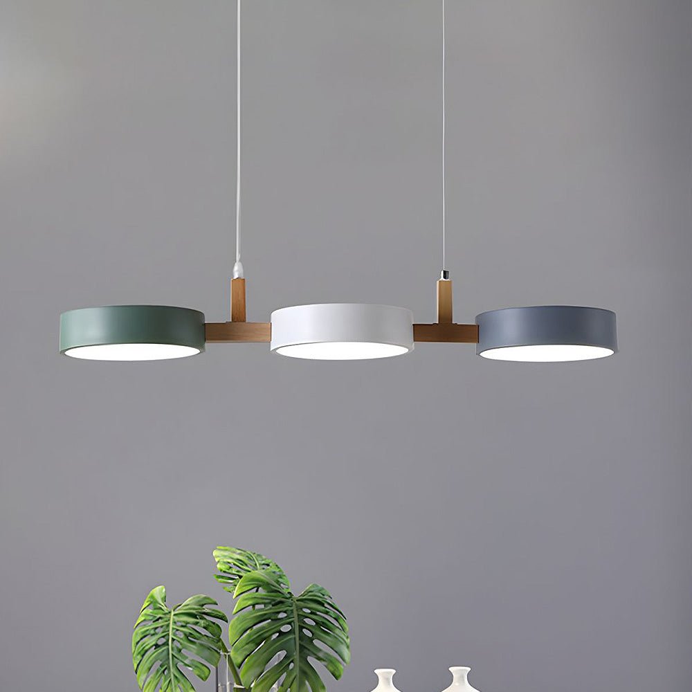 Contemporary Metal Cylinder Pendant Light