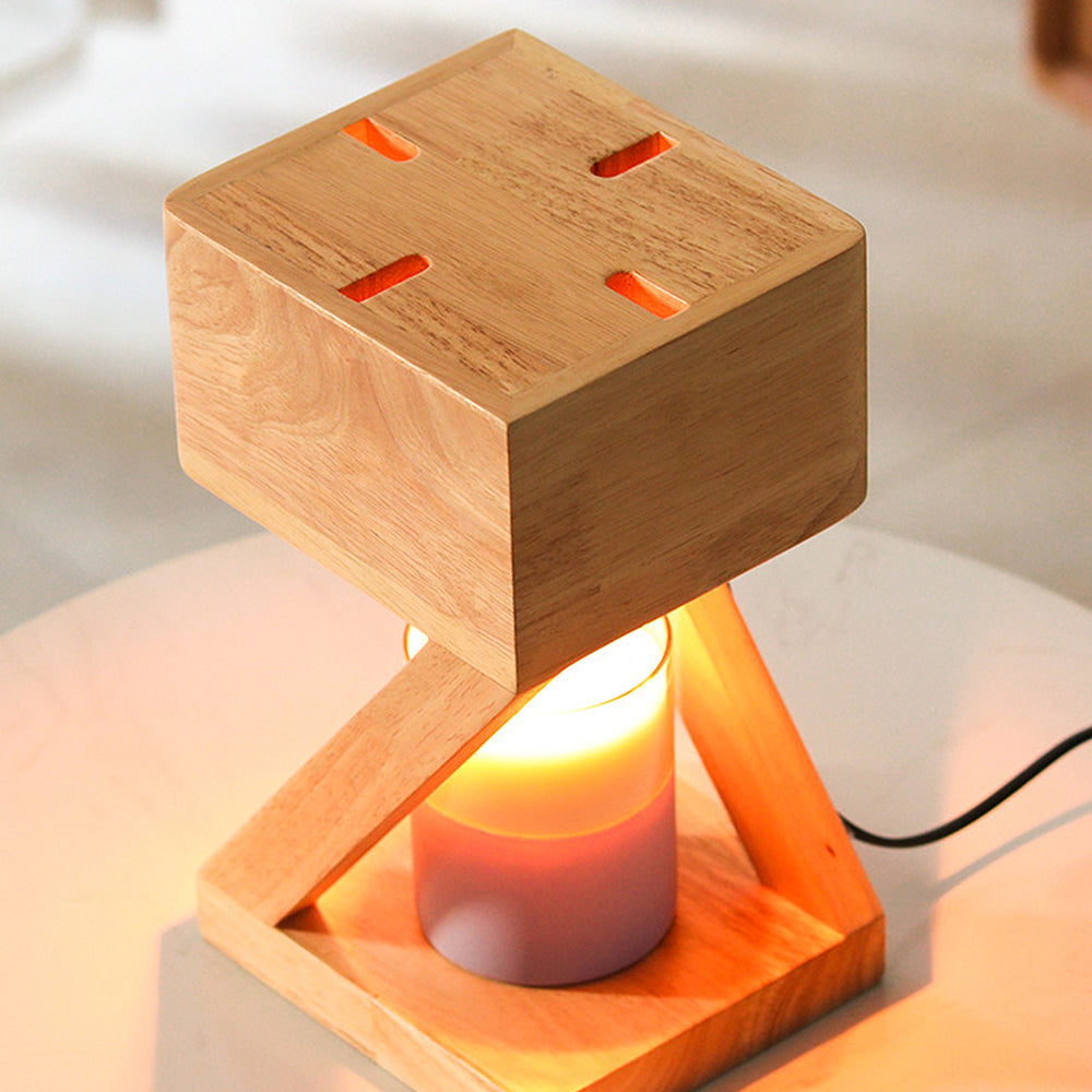 Wood Candle Warmer Lamp