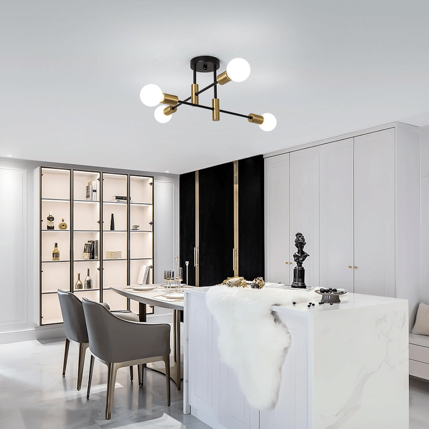 Modern Nordic Black Ceiling Light