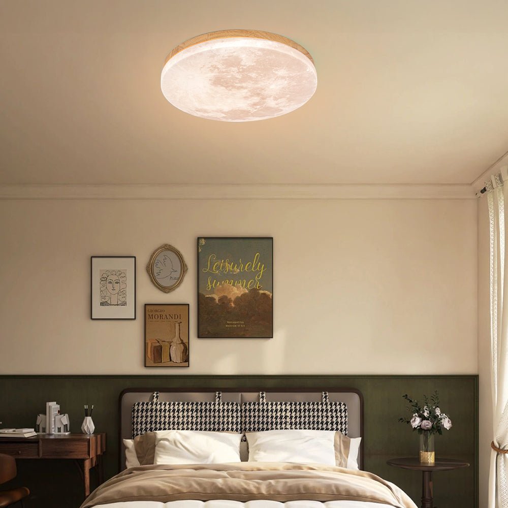 Simple Minimalist Moon Round LED Ceiling Light