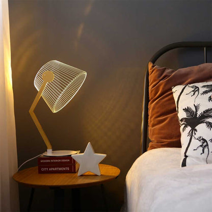 3D Sparkly Acrylic Bedside LED Lamp