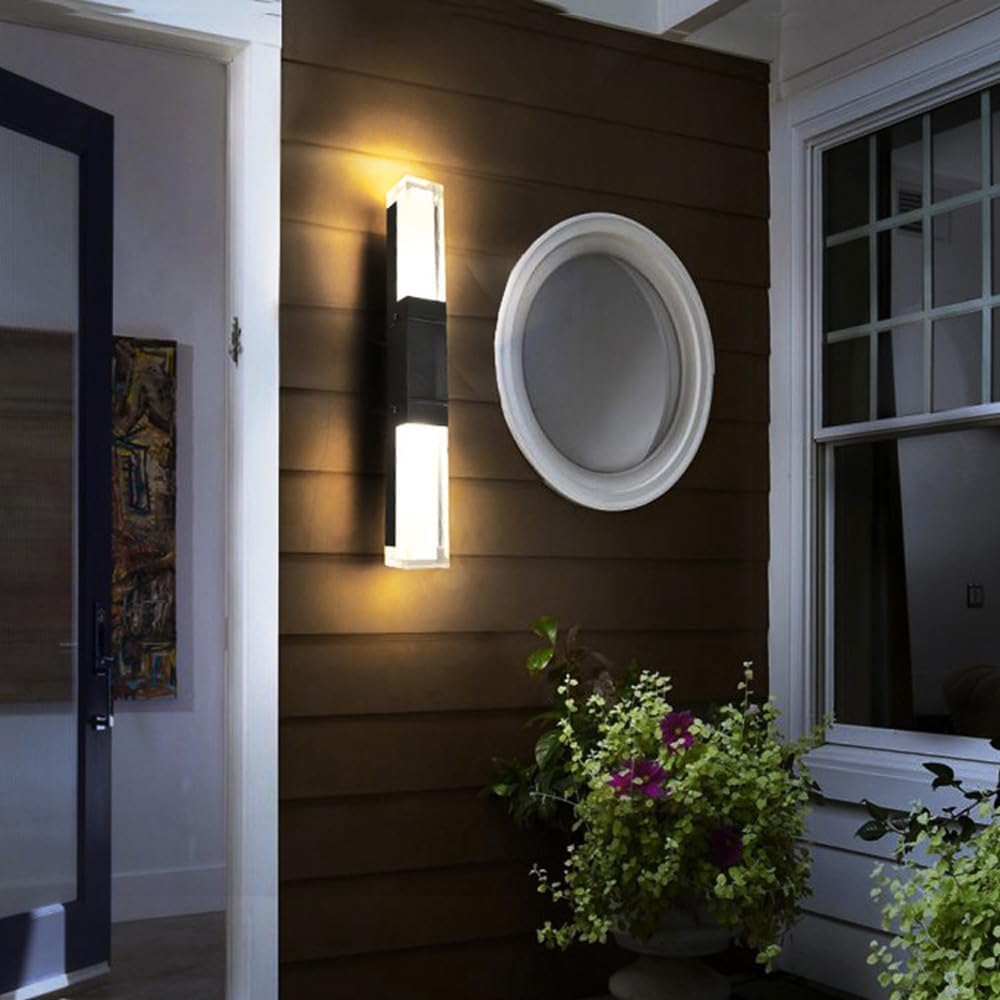 Variant image for Black LED Outdoor Wall Lights | Outdoor Wall Lights | Modern Outdoor Wall Lights | Exterior Wall Lights | Garden Wall Lights – Emeglin-8