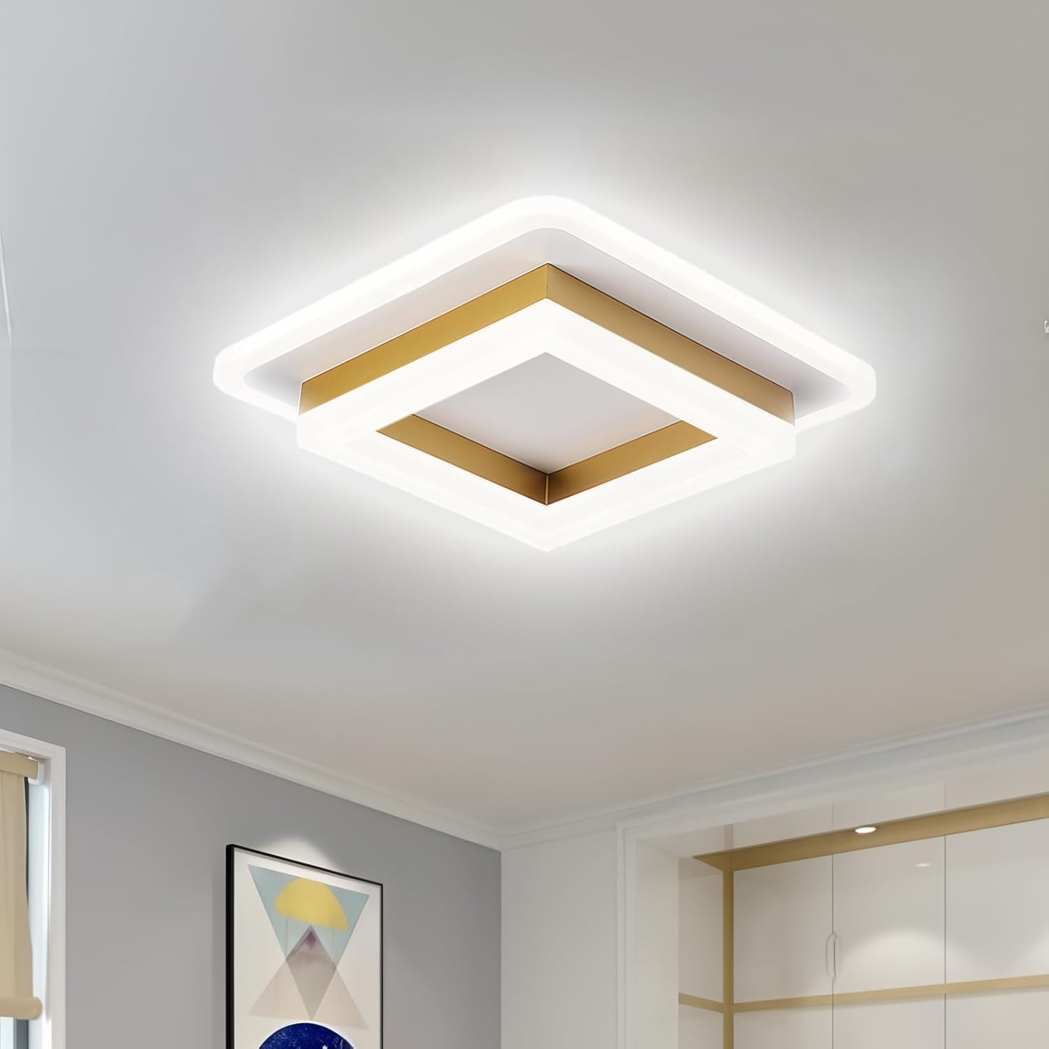 Variant image for Square Hallway LED Ceiling Light | Flush Mount Ceiling Light | Ceiling Light Fixture | LED Ceiling Lights | Energy-Efficient Design – Emeglin-8