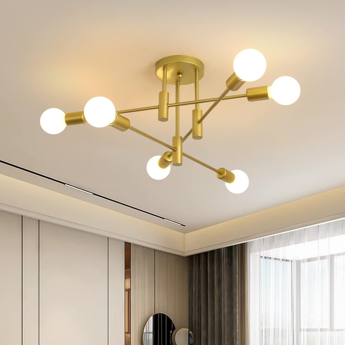 Variant image for Modern Nordic Black Ceiling Light | Flush Mount Ceiling Light | LED Ceiling Lights | Ceiling Light Fixture | Contemporary Design – Emeglin-7