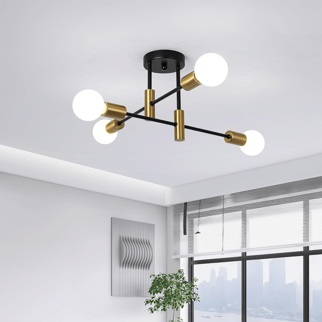 Modern Nordic Black Ceiling Light