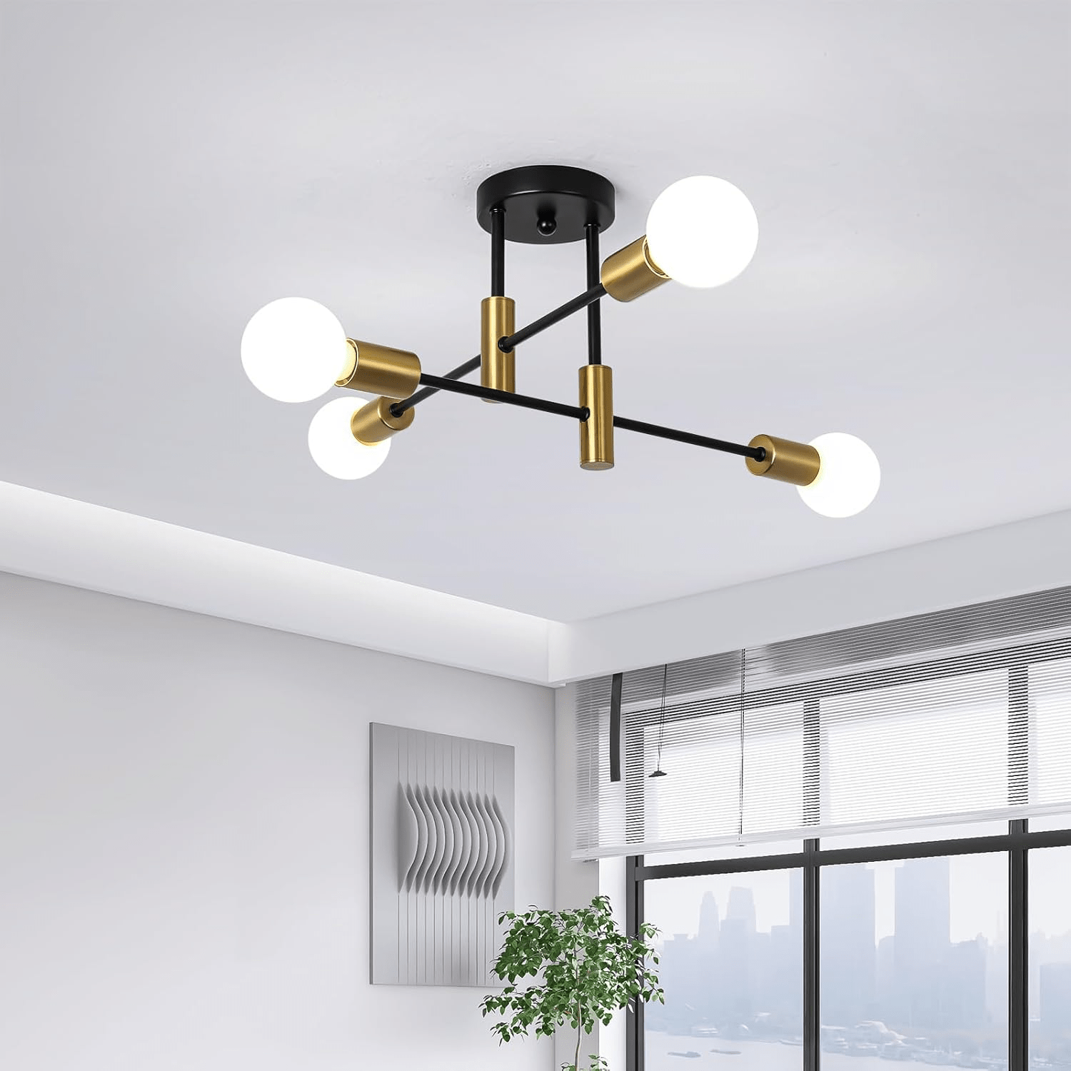 Modern Nordic Black Ceiling Light