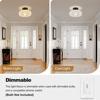 Modern Round Glass Ceiling Light