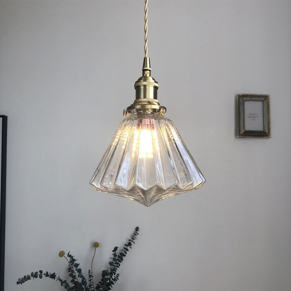 Brass Glass Ceiling Pendant Light