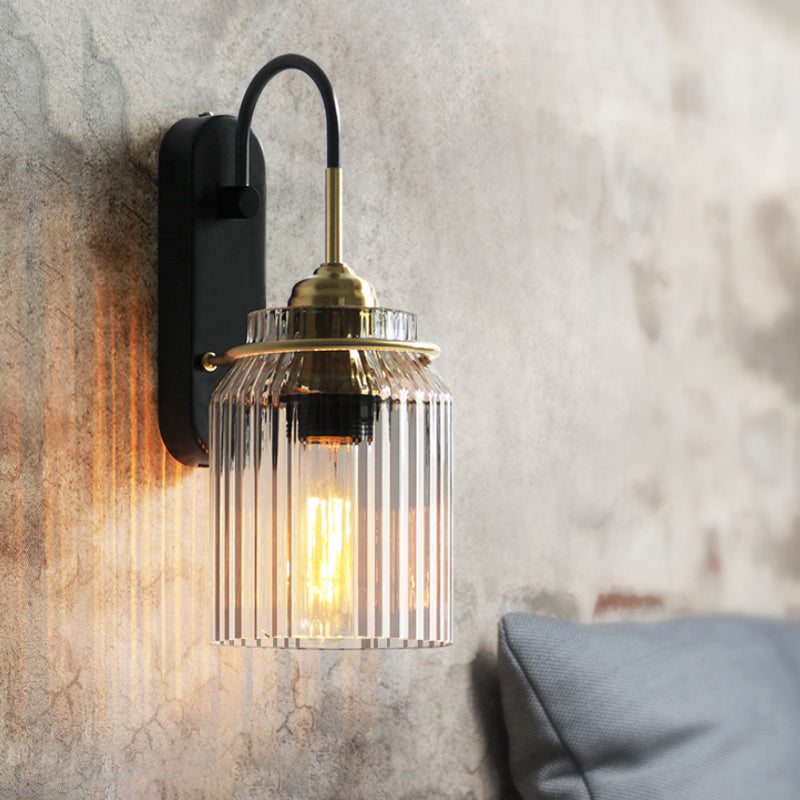 Clear Prismatic Glass Wall Sconce