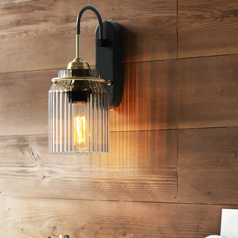 Clear Prismatic Glass Wall Sconce