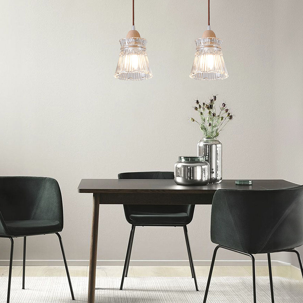 Creative Wood and Glass Pendant Light