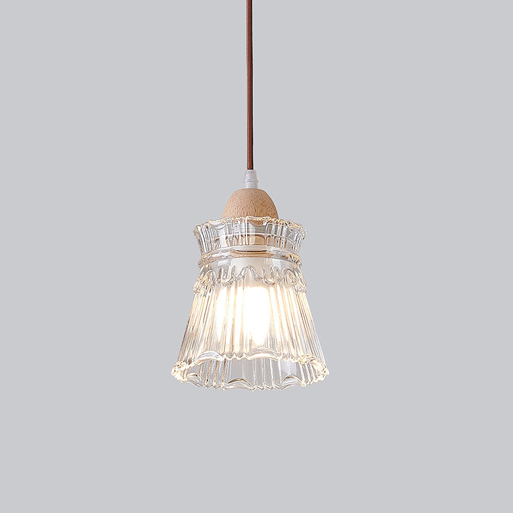 Creative Wood and Glass Pendant Light