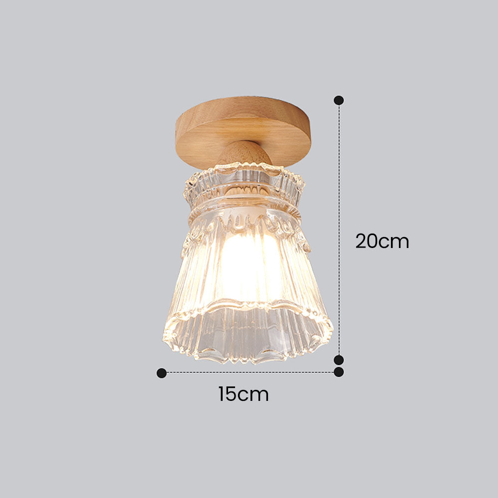 Creative Wood and Glass Pendant Light