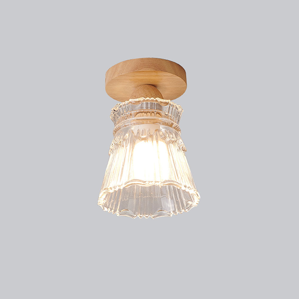 Creative Wood and Glass Pendant Light