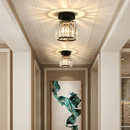 Crystal Semi Flush Mount Ceiling Light