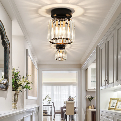 Crystal Semi Flush Mount Ceiling Light