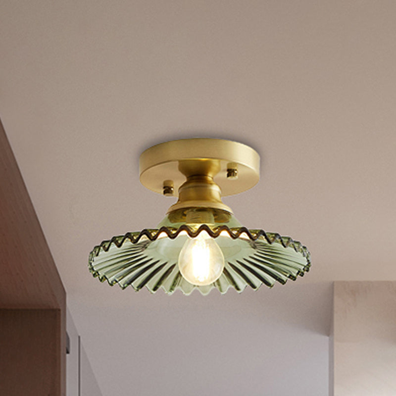 Flared Semi Flush Light