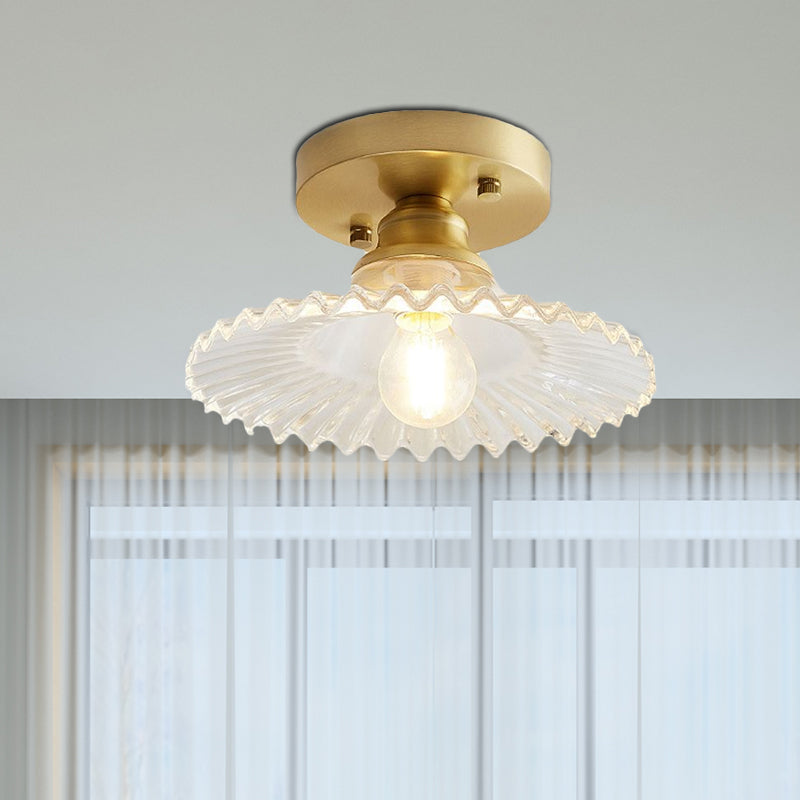 Flared Semi Flush Light