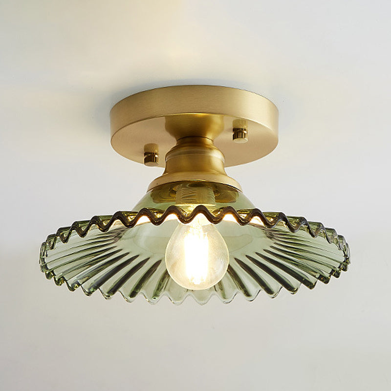 Flared Semi Flush Light