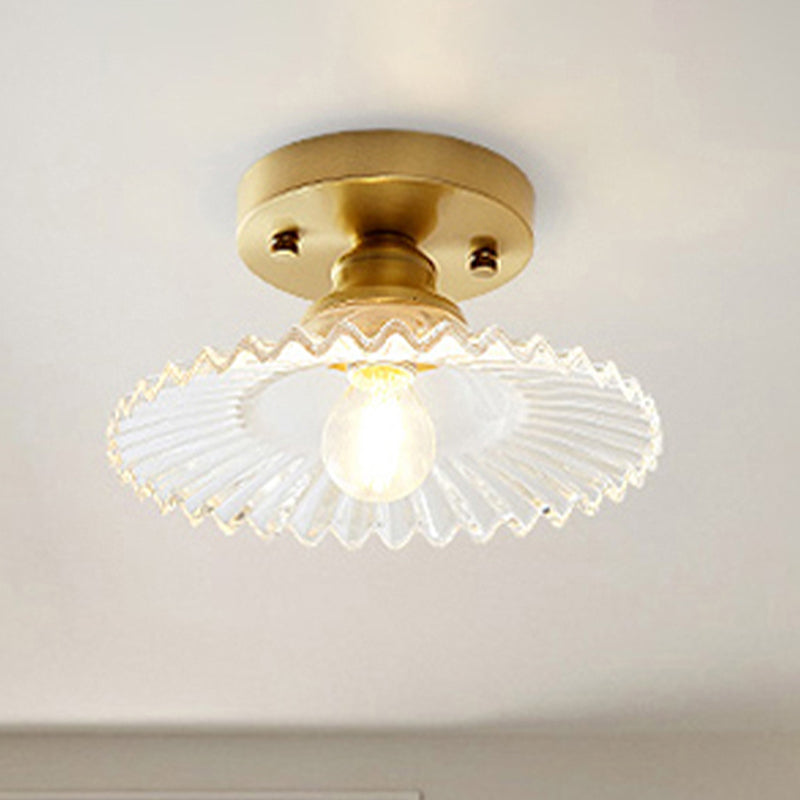 Flared Semi Flush Light