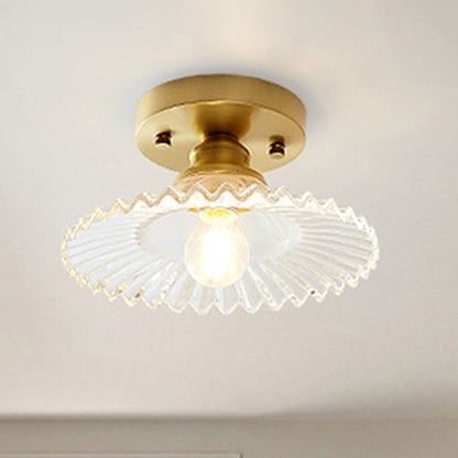 Flared Semi Flush Light