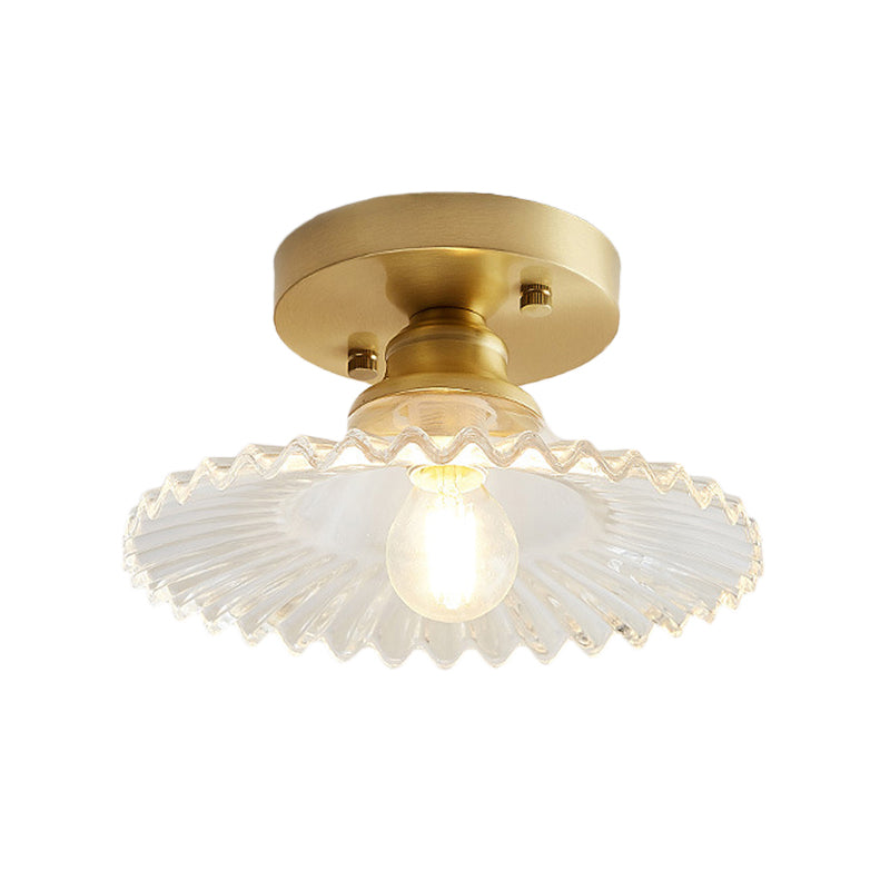Flared Semi Flush Light