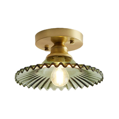 Flared Semi Flush Light