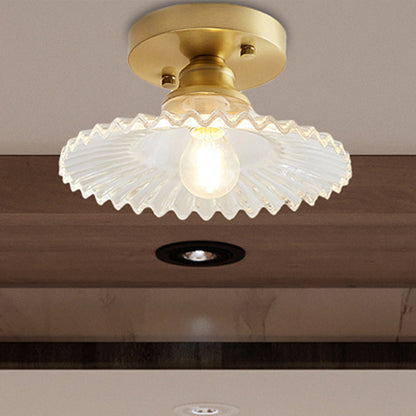 Flared Semi Flush Light