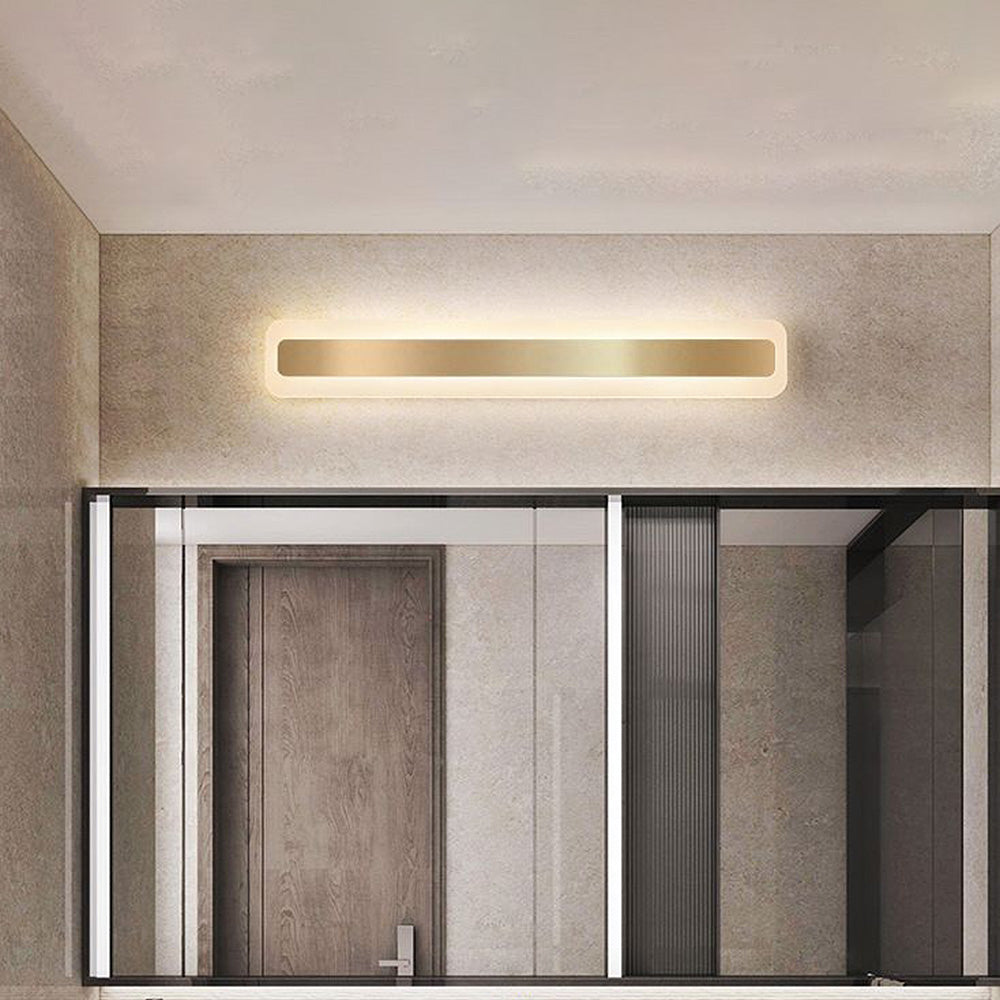 Gold Metal Long Mirror Wall Light