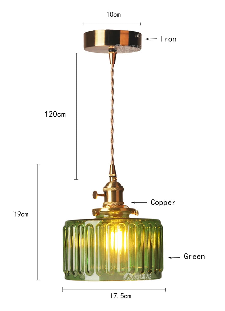 Vintage Crystal Pendant Lamp