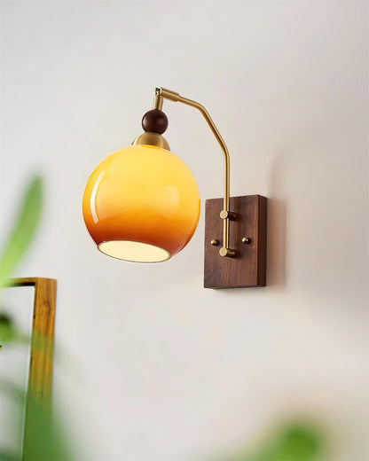 Jovene Amber Glass Wall Lamp