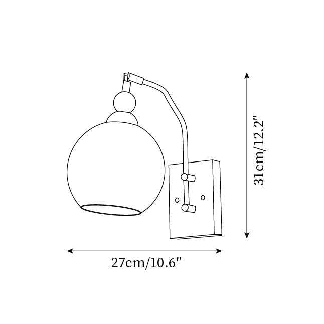 Jovene Amber Glass Wall Lamp