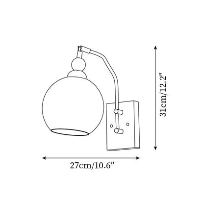 Jovene Amber Glass Wall Lamp