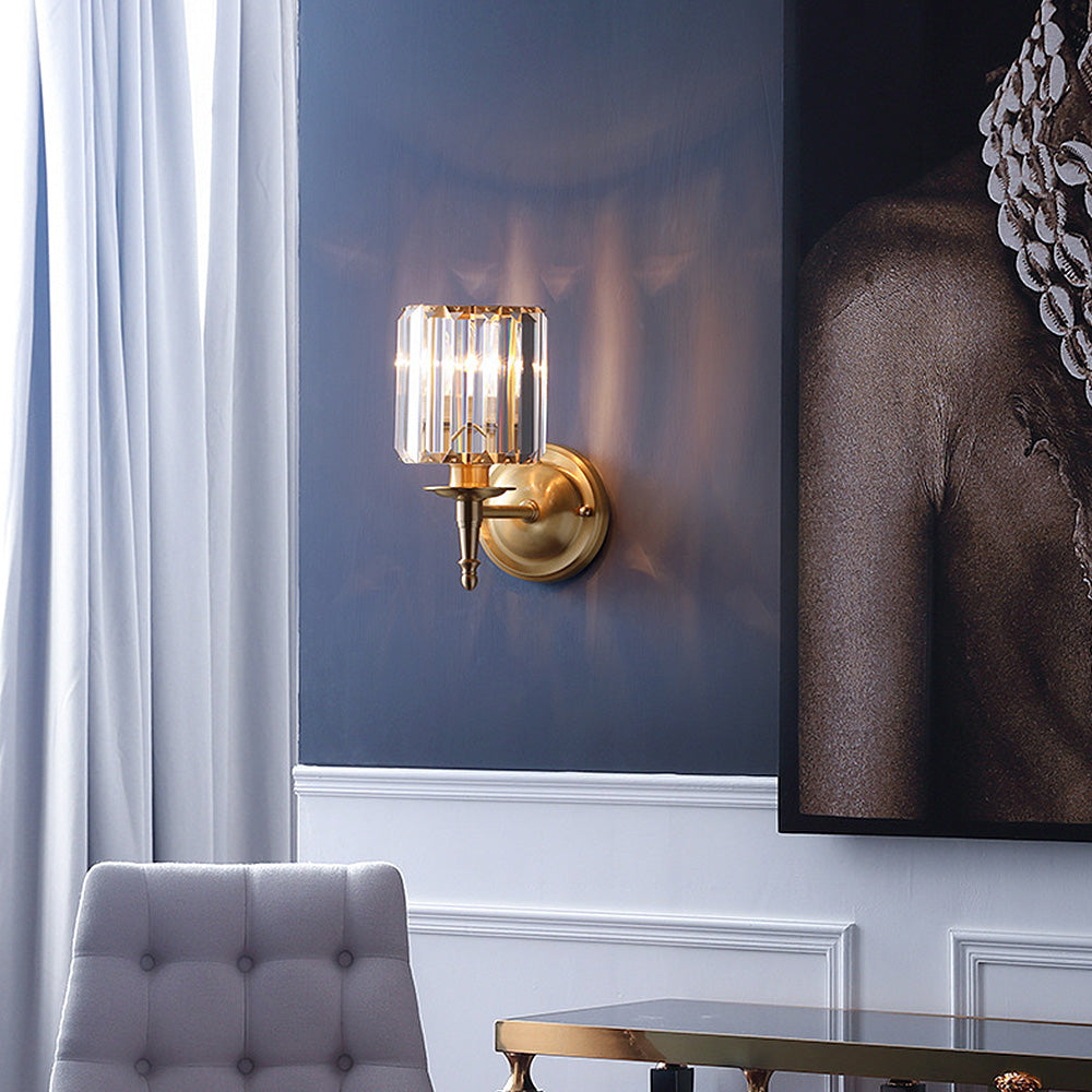 Luxury Clear Crystal Wall Light